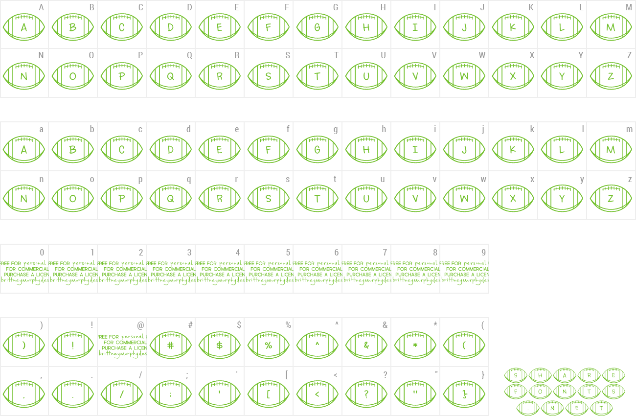 Font Footballs preview